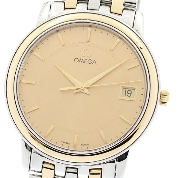 OMEGA De Ville Prestige 4310.11 YG2 tone Date Gold Dial Quartz Men's_889286 - Picture 5 of 6